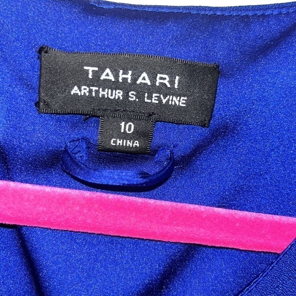 Beautiful lapis blue Tahari ASL dress lace details size 10 NWT - Picture 5 of 10